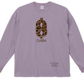 豹柄のドルマーク デザインTシャツ　ビックシルエットロングスリープT