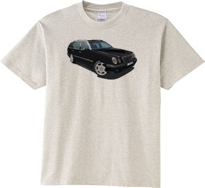 ベンツW210 Eクラス ステーションワゴン デザインTシャツ 半袖Tシャツ 5.6oz