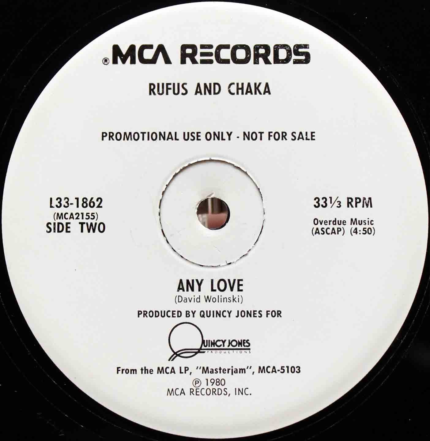 Rufus Chaka (1980) ‎– Any Love US Promo 02