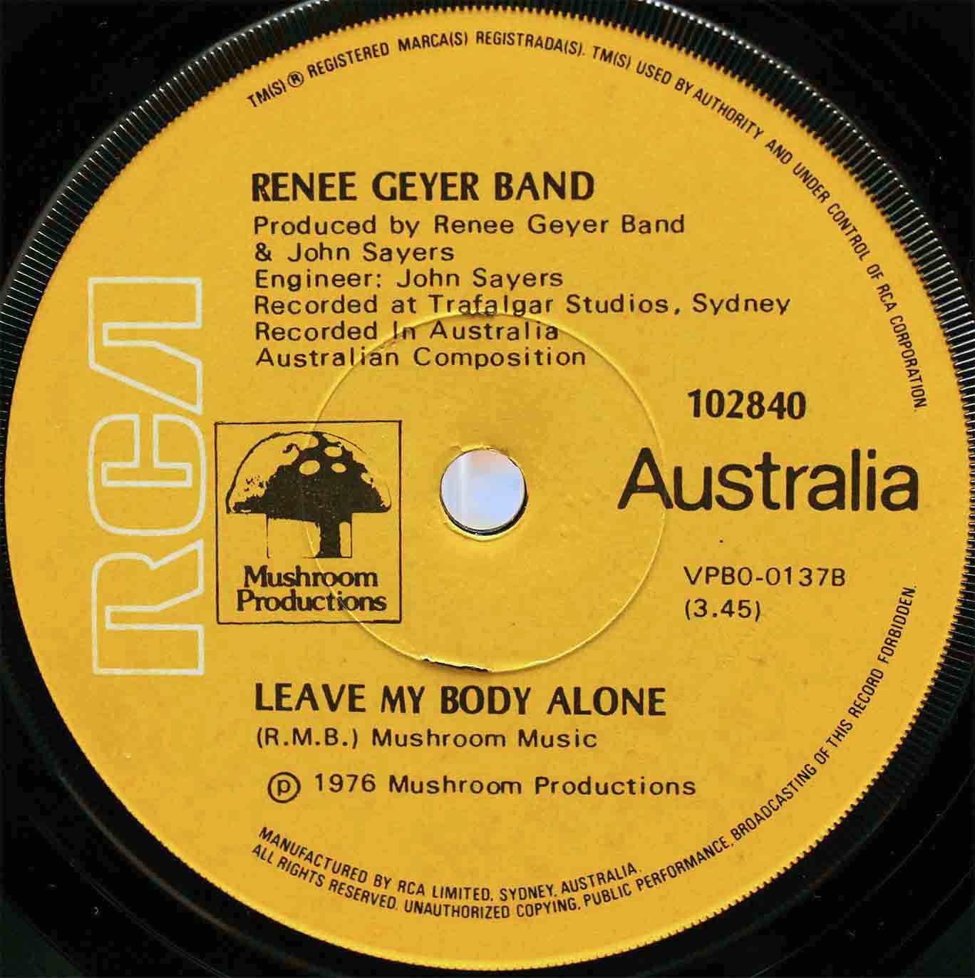 Renee Geyer Band (1976) – Leave My Body Alone 02