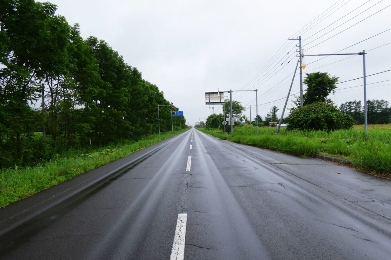北海道のまっすぐ道路 2022年8月