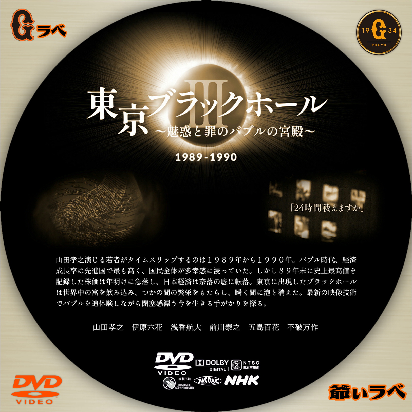 東京ブラックホールⅢ ～魅惑と罪のバブルの宮殿～（DVD）