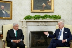 USPresident Joe Biden meets with Mexican President Andres Manuel Lopez Obrador 