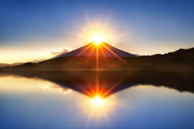 富士と朝日
