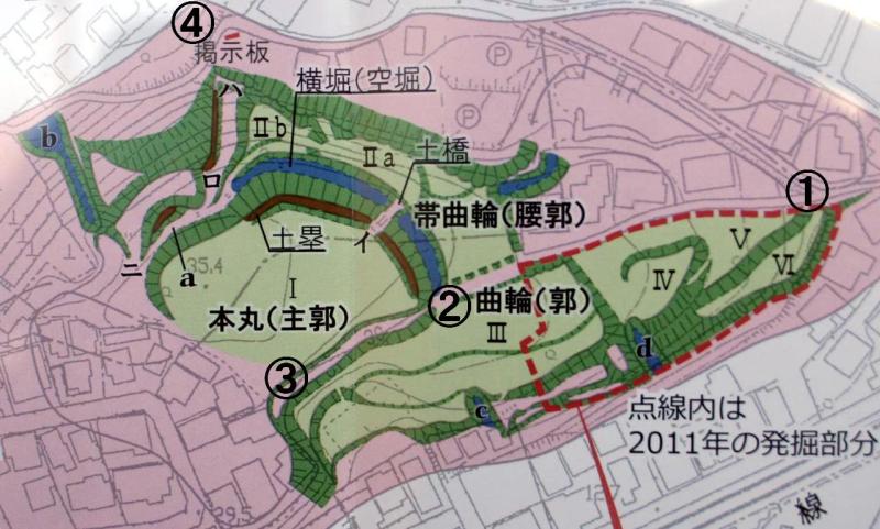 篠原城の図