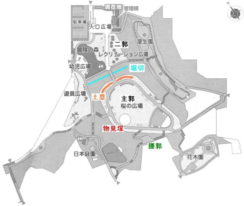 早川城／案内板の図を加工