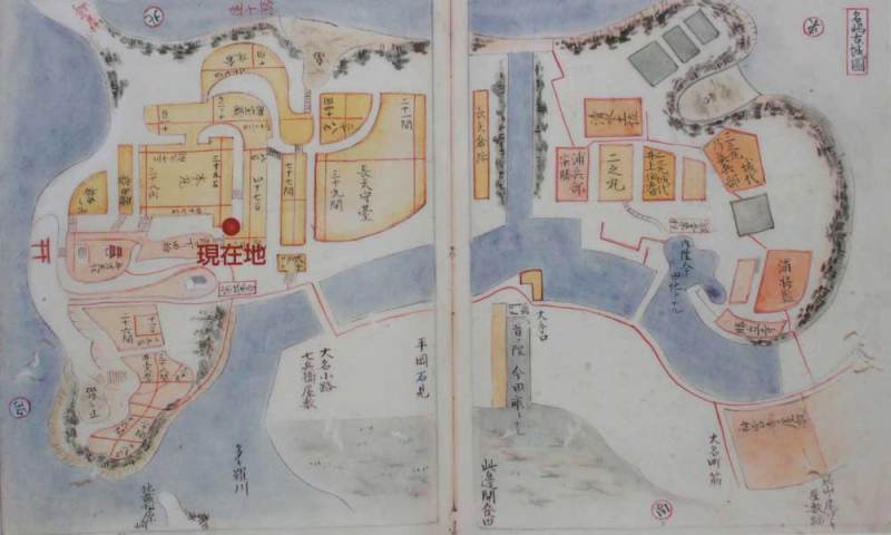 名島城／古城図