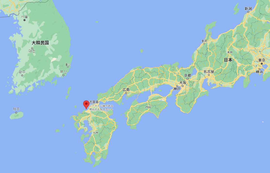 1-地図-九州―朝鮮半島
