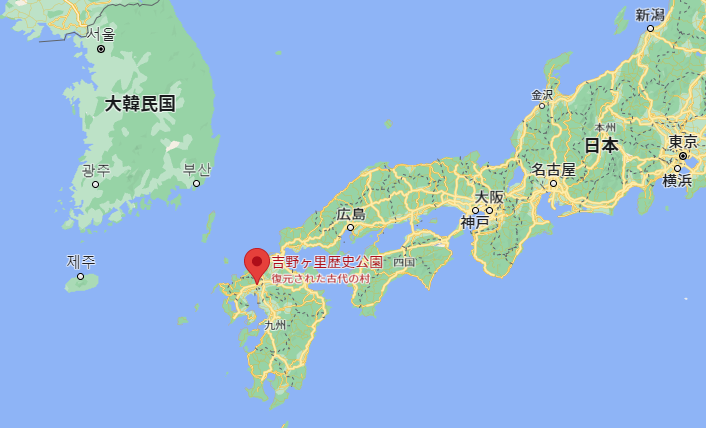 1-地図-九州―朝鮮半島―吉野ケ里