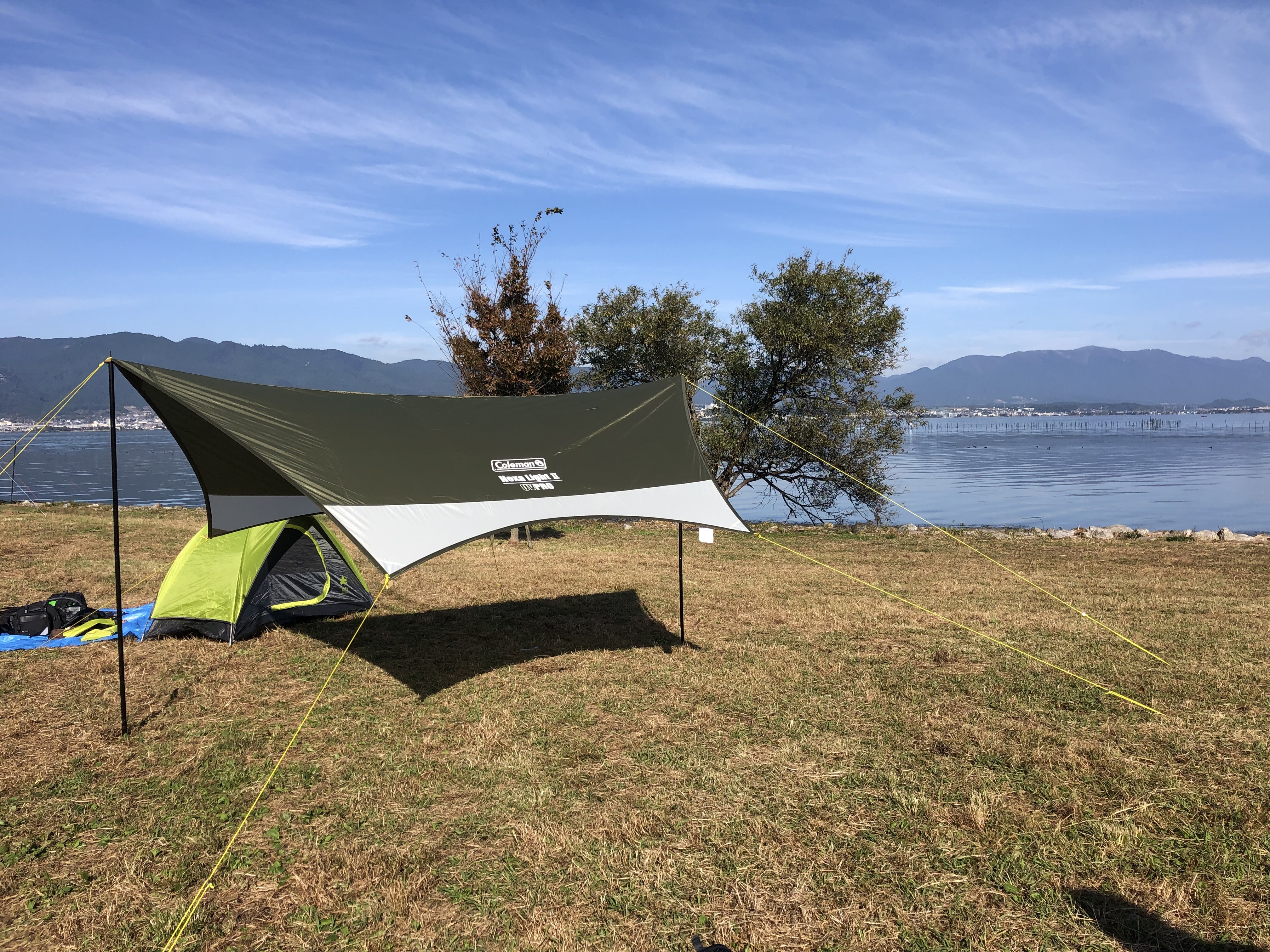 琵琶湖　湖岸緑地　志那１　無料キャンプ場⁉︎　キャンプサイト