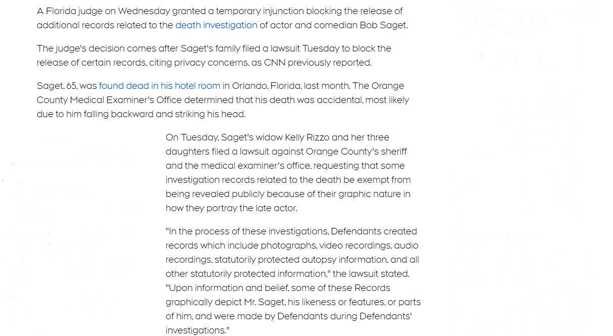 US Judge blocks release of additional records in Bob Saget death investigation 2