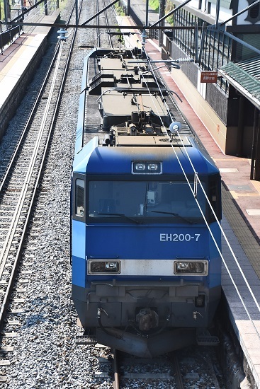 2022年6月19日　篠ノ井線8087ﾚ　EH200-7号機　上から撮影